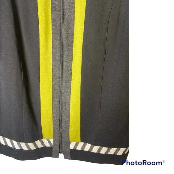 PICADILLY BLACK W/MULTI TRIM CARDIGAN JACKET SZ M NWOT - Picture 4 of 5